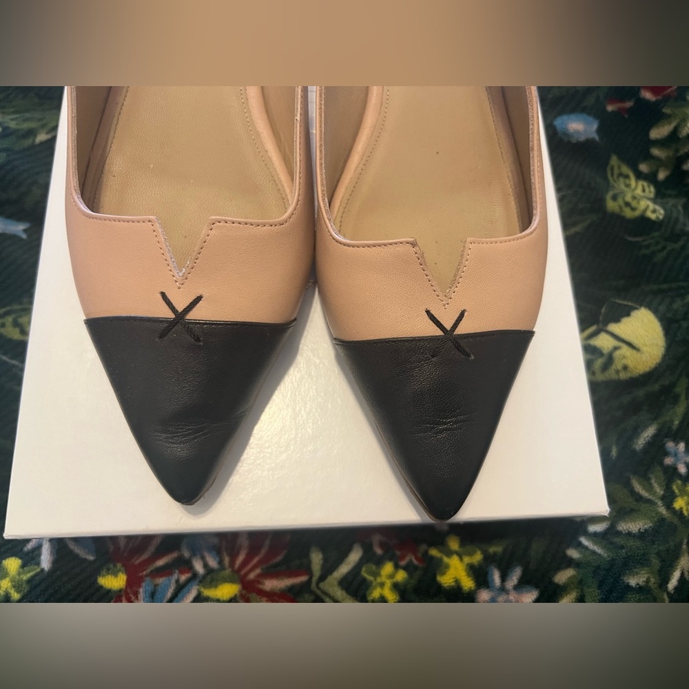 Camilla Elphick 'Alicia' Slingback Flats in Taupe/Black-ASO Kate Middleton (39) - Picture 6 of 13